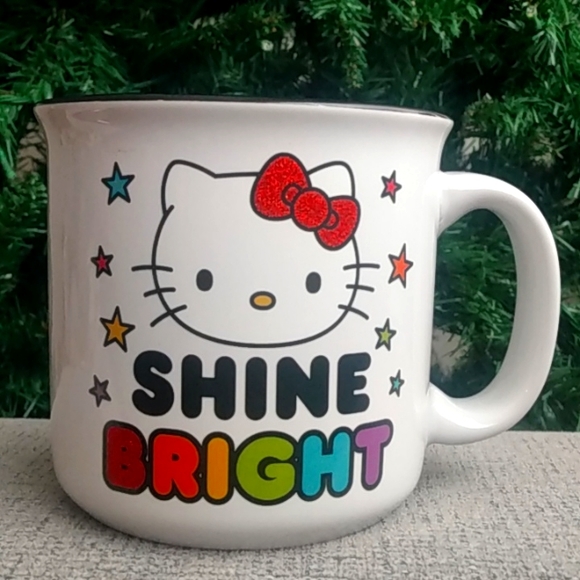 Hello Kitty Shine Bright 20oz Ceramic Double-sided Mug Cats Pets - Picture 2 of 4